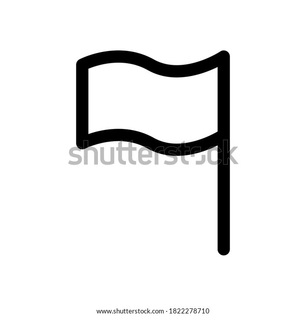 Vector Icon Flag Outline Icon Flag Stock Vector Royalty Free