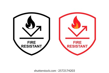 Vector Icon for Flame-Retardant and Non-Combustible Materials