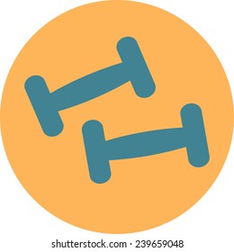 Vector icon flat design Dumbbell