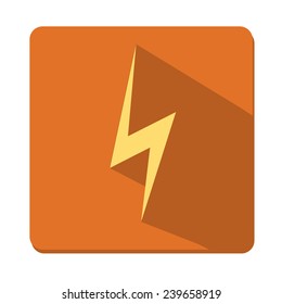 Vector icon flat design lightning