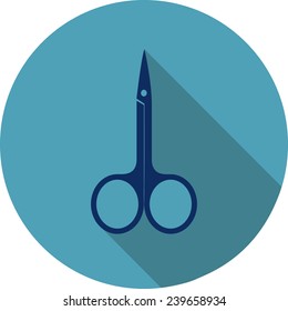 Vector icon flat design scissors