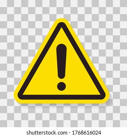 vector icon flat sign symbol with exclamation mark of high voltage hazard