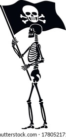 vector icon, flat skeleton stencil