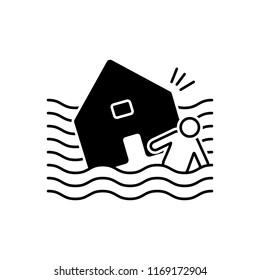 Vector icon for flood  