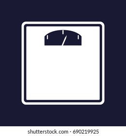 Vector icon of the floor scales for measuring the weight of a person