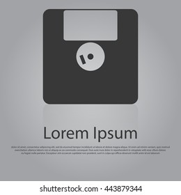 Vector icon of Floppy Disk. Concept of File Storage. Flat design style. EPS 10