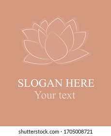 Icono del vector floral. Logotipo Lema de ilustración.