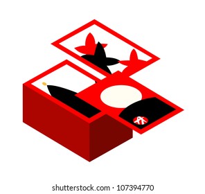 tarjeta de flor de icono vector