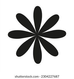 Vector Icon of the flower. Illustration on white isolated background