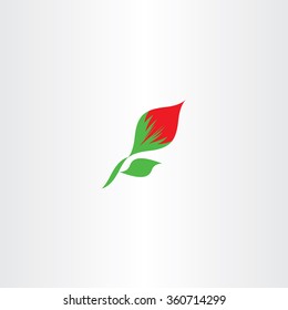 vector icon flower with leaf blossom
