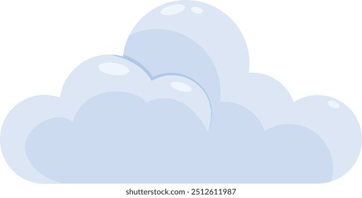 A Vector Icon of a Fluffy Cloud.