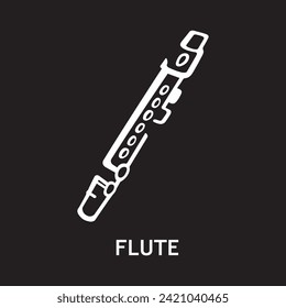 vector icon for flute, musical instruments