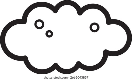 ícone de vetor da nuvem de espuma