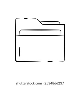 Vector icon folder editable on a white background.