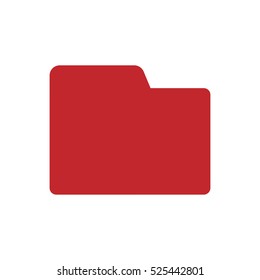 Vector icon of Folder in Red Color
