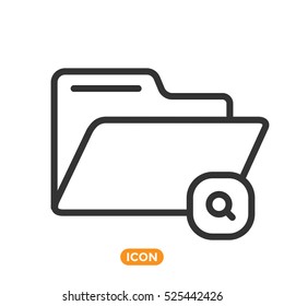 Vector icon of Folder. Search results Folder