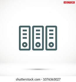 Vector icon folders 10 EPS