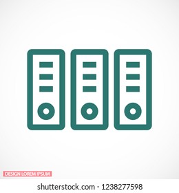 Vector icon folders 10 EPS