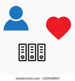 Vector icon folders 10 EPS