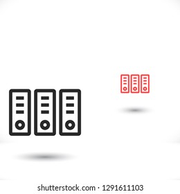 Vector icon folders 10 EPS