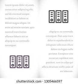 Vector icon folders 10 EPS