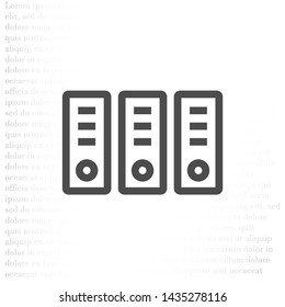 Vector icon folders 10 EPS . Lorem Ipsum Illustration design