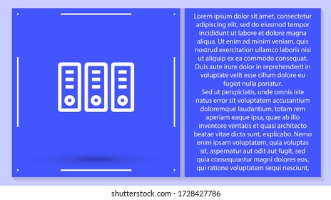 Carpetas de iconos vectores 10 EPS . Lorem Ipsum Diseño de ilustración