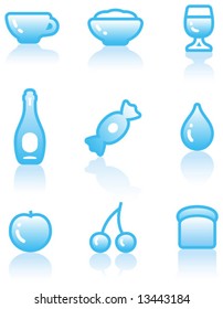 Vector icon set– food and drink