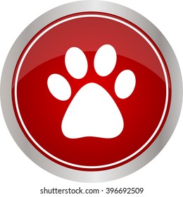 Vector icon footprint of an animal.