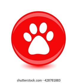 Vector icon footprint of an animal.