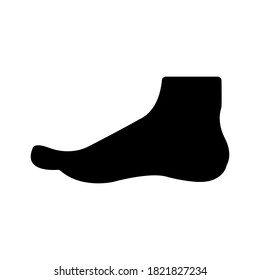 Vector icon of the force of the foot isolated on a white background.