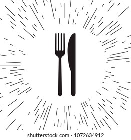 Vector icon fork with a knife