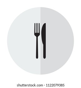 Vector icon fork with a knife