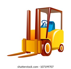 vector icon forklift