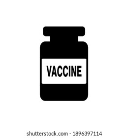 icono vector en forma de vacuna contra el virus COVID-19. con un diseño simple y significativo