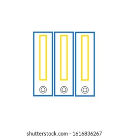 vector icon, in the form of file folders