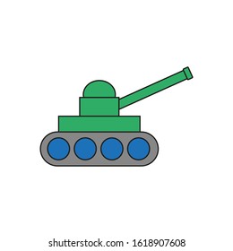 vector icon, in the form of military combat car