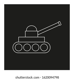 vector icon, in the form of military combat car