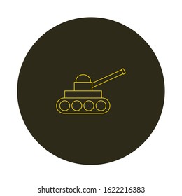 vector icon, in the form of military combat car