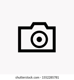 Vector icon in form of a photo camera