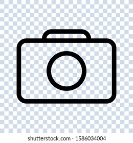 Vector icon in form of a photo camera. editable camera icon. vector illustration