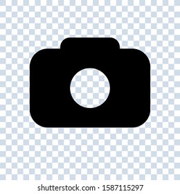 Vector icon in form of a photo camera. editable camera icon. vector illustration