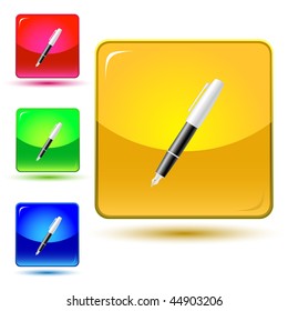 icono vectorial de la pluma fuente