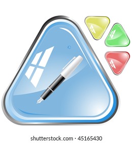vector icon of fountain pen