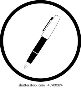 vector icon of fountain pen