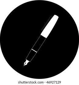 vector icon of fountain pen