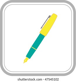 vector icon of fountain pen