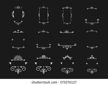 Vector icon of frame corners on black background