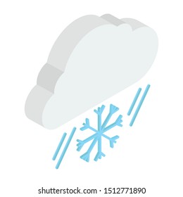 
A vector icon of freezing weather, snow isometric style
