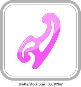 vector icon of French curve